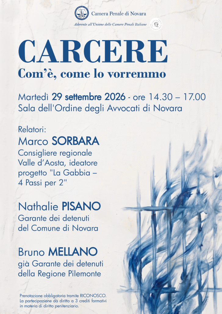 locandina carcere 29-9-26 Sorbara Pisano Mellano